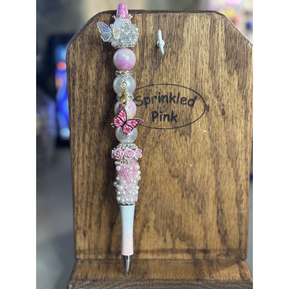 10-21  Handcrafted Extended Length Beaded Pen w/ Refill Ink